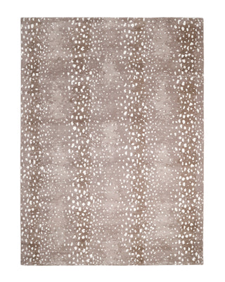 Louis Hand Knotted Contemporary Modern Animal Print Wool Black Area Rug