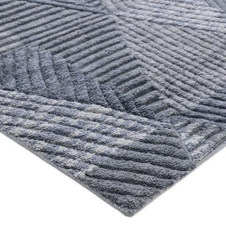 Erie Hand Knotted Modern Contemporary Solid Gray Area Rug
