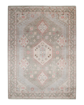 Utica Hand Knotted Modern - Contemporary Gray Area Rug