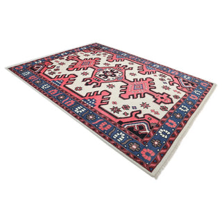 Gobi Hand Knotted Boho Ivory Area Rug