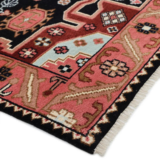 Mojave Hand Knotted Boho Black Area Rug