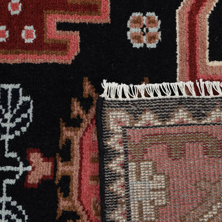 Mojave Hand Knotted Boho Black Area Rug