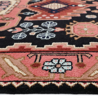 Mojave Hand Knotted Boho Black Area Rug