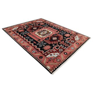 Mojave Hand Knotted Boho Black Area Rug