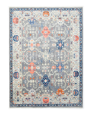 Hollis Hand Knotted Contemporary Transitional Light Gray Area Rug