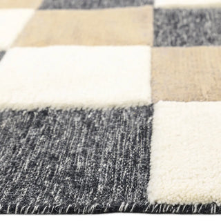 Livingston Hand Knotted Contemporary Modern Brown Area Rug