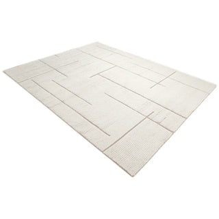 Norwich Hand Knotted Modern - Contemporary Ivory Area Rug