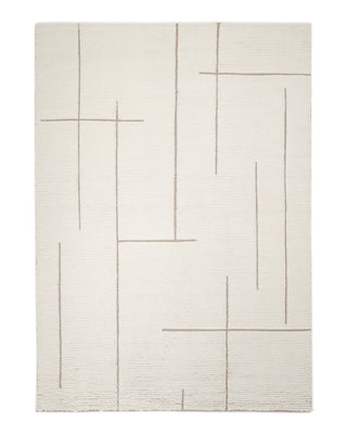 Norwich Hand Knotted Modern - Contemporary Ivory Area Rug