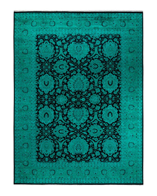 Fine Vibrance, One-of-a-Kind Hand-Knotted Area Rug - Black, 9' 0" x 12' 1" - Solo Rugs