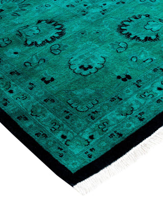 Fine Vibrance, One-of-a-Kind Hand-Knotted Area Rug - Black, 9' 0" x 12' 1" - Solo Rugs