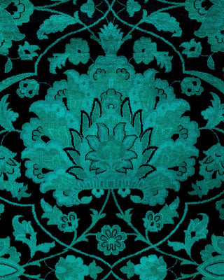 Fine Vibrance, One-of-a-Kind Hand-Knotted Area Rug - Black, 9' 0" x 12' 1" - Solo Rugs