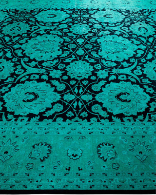 Fine Vibrance, One-of-a-Kind Hand-Knotted Area Rug - Black, 9' 0" x 12' 1" - Solo Rugs