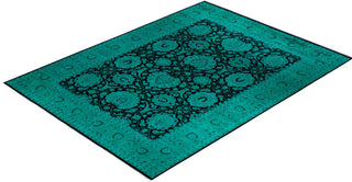 Fine Vibrance, One-of-a-Kind Hand-Knotted Area Rug - Black, 9' 0" x 12' 1" - Solo Rugs