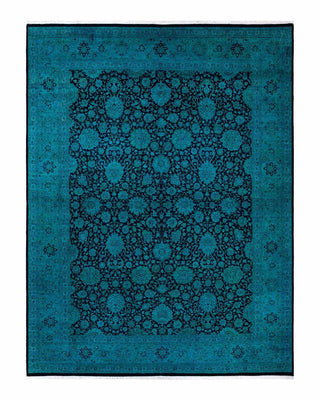 Fine Vibrance, One-of-a-Kind Hand-Knotted Area Rug - Black, 9' 2" x 12' 0" - Solo Rugs