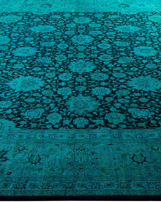 Fine Vibrance, One-of-a-Kind Hand-Knotted Area Rug - Black, 9' 2" x 12' 0" - Solo Rugs