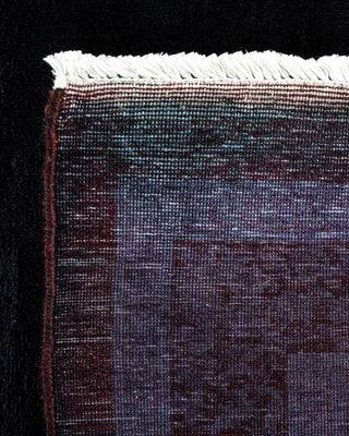Fine Vibrance, One-of-a-Kind Hand-Knotted Area Rug - Black, 9' 5" x 12' 0" - Solo Rugs