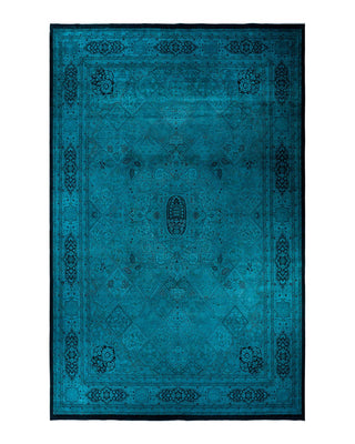 Fine Vibrance, One-of-a-Kind Hand-Knotted Area Rug - Blue, 12' 2" x 18' 6" - Solo Rugs