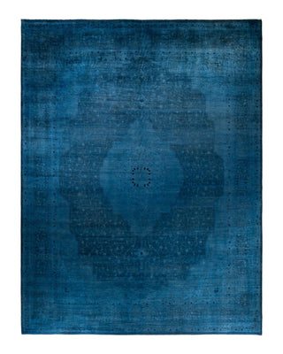 Fine Vibrance, One-of-a-Kind Hand-Knotted Area Rug - Blue, 12' 3" x 15' 9" - Solo Rugs