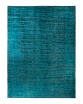 Fine Vibrance, One-of-a-Kind Hand-Knotted Area Rug - Blue, 12' 3" x 16' 7" - Solo Rugs