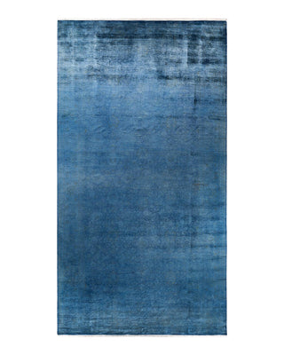 Fine Vibrance, One-of-a-Kind Hand-Knotted Area Rug - Blue, 8' 3" x 15' 9" - Solo Rugs