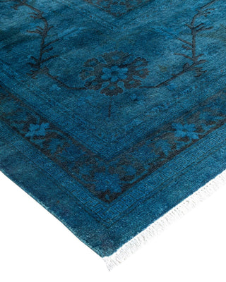 Fine Vibrance, One-of-a-Kind Hand-Knotted Area Rug - Blue, 9' 0" x 11' 10" - Solo Rugs