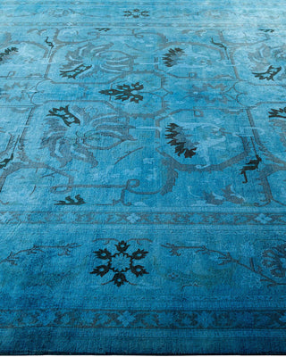 Fine Vibrance, One-of-a-Kind Hand-Knotted Area Rug - Blue, 9' 0" x 11' 10" - Solo Rugs
