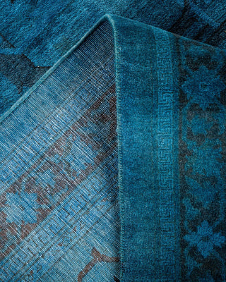 Fine Vibrance, One-of-a-Kind Hand-Knotted Area Rug - Blue, 9' 0" x 11' 10" - Solo Rugs