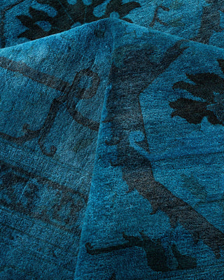 Fine Vibrance, One-of-a-Kind Hand-Knotted Area Rug - Blue, 9' 0" x 11' 10" - Solo Rugs