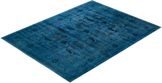 Fine Vibrance, One-of-a-Kind Hand-Knotted Area Rug - Blue, 9' 0" x 11' 10" - Solo Rugs