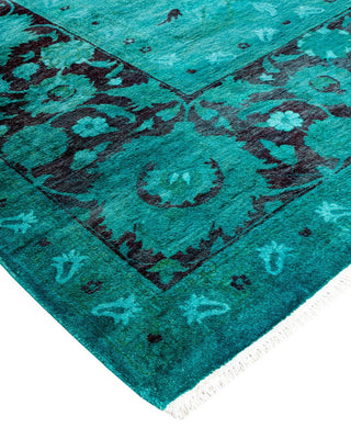 Fine Vibrance, One-of-a-Kind Hand-Knotted Area Rug - Blue, 9' 2" x 12' 1" - Solo Rugs