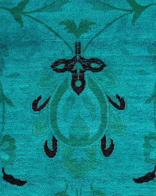 Fine Vibrance, One-of-a-Kind Hand-Knotted Area Rug - Blue, 9' 2" x 12' 1" - Solo Rugs