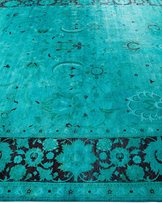 Fine Vibrance, One-of-a-Kind Hand-Knotted Area Rug - Blue, 9' 2" x 12' 1" - Solo Rugs