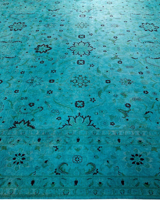 Fine Vibrance, One-of-a-Kind Hand-Knotted Area Rug - Blue, 9' 2" x 12' 5" - Solo Rugs