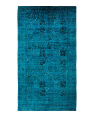 Fine Vibrance, One-of-a-Kind Hand-Knotted Area Rug - Blue, 9' 4" x 16' 10" - Solo Rugs