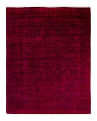 Fine Vibrance, One-of-a-Kind Hand-Knotted Area Rug - Burgundy, 8' 0" x 10' 2" - Solo Rugs