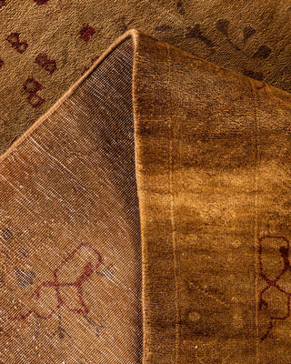 Fine Vibrance, One-of-a-Kind Hand-Knotted Area Rug - Gold, 9' 1" x 12' 2" - Solo Rugs