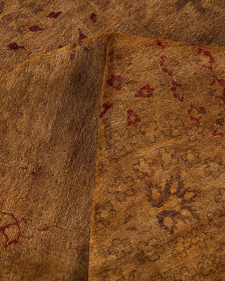 Fine Vibrance, One-of-a-Kind Hand-Knotted Area Rug - Gold, 9' 1" x 12' 2" - Solo Rugs