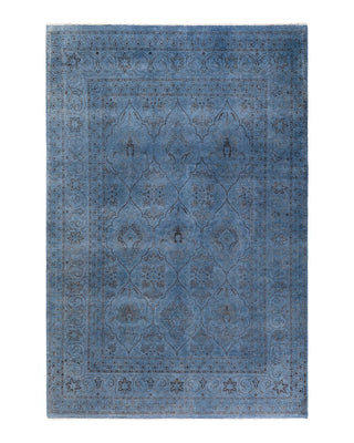 Fine Vibrance, One-of-a-Kind Hand-Knotted Area Rug - Gray, 6' 2" x 8' 10" - Solo Rugs