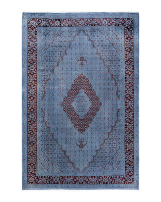 Fine Vibrance, One-of-a-Kind Hand-Knotted Area Rug - Gray, 6' 2" x 9' 4" - Solo Rugs