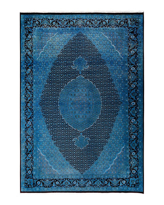 Fine Vibrance, One-of-a-Kind Hand-Knotted Area Rug - Gray, 6' 8" x 9' 10" - Solo Rugs