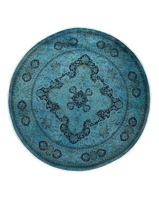 Fine Vibrance, One-of-a-Kind Hand-Knotted Area Rug - Gray, 7' 1" x 7' 1" - Solo Rugs