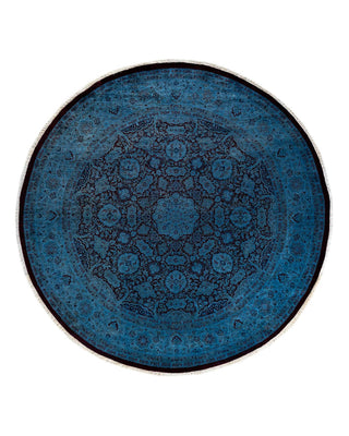 Fine Vibrance, One-of-a-Kind Hand-Knotted Area Rug - Gray, 7' 3" x 7' 3" - Solo Rugs