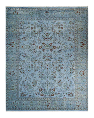 Fine Vibrance, One-of-a-Kind Hand-Knotted Area Rug - Gray, 8' 2" x 10' 3" - Solo Rugs
