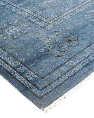 Fine Vibrance, One-of-a-Kind Hand-Knotted Area Rug - Gray, 9' 1" x 12' 1" - Solo Rugs