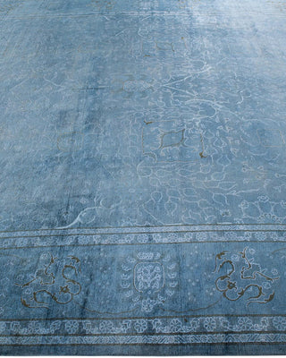 Fine Vibrance, One-of-a-Kind Hand-Knotted Area Rug - Gray, 9' 1" x 12' 1" - Solo Rugs