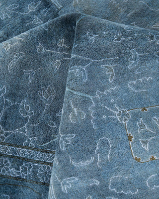 Fine Vibrance, One-of-a-Kind Hand-Knotted Area Rug - Gray, 9' 1" x 12' 1" - Solo Rugs