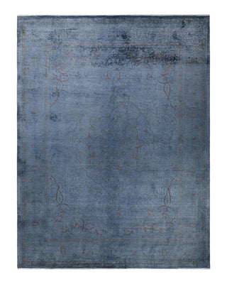 Fine Vibrance, One-of-a-Kind Hand-Knotted Area Rug - Gray, 9' 2" x 11' 9" - Solo Rugs