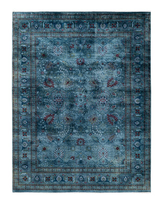 Fine Vibrance, One-of-a-Kind Hand-Knotted Area Rug - Gray, 9' 3" x 11' 10" - Solo Rugs