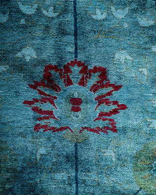 Fine Vibrance, One-of-a-Kind Hand-Knotted Area Rug - Gray, 9' 3" x 11' 10" - Solo Rugs