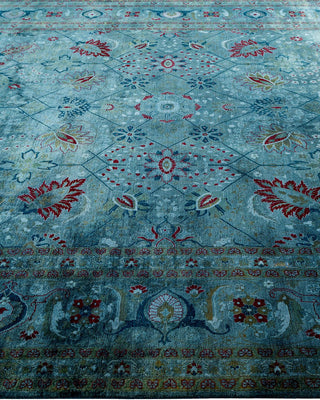 Fine Vibrance, One-of-a-Kind Hand-Knotted Area Rug - Gray, 9' 3" x 11' 10" - Solo Rugs